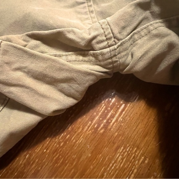 Vintage Abercrombie Fitch Y2K Pants Khaki Tan Cargo Military Skater Baggy Sz 14 - Picture 9 of 14